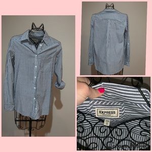 Worn Once Express Boyfriend Pinstriped Shirt